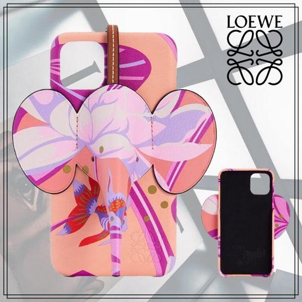 LOEWE ロエベ iPhoneケース 偽物★Paulas Ibiza★iPhone用 エレファント カバー★カーフ 128.28AB05